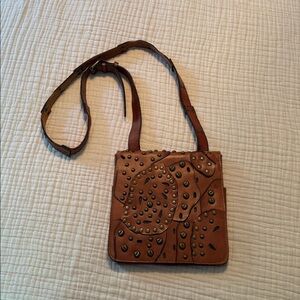 Patricia Nash Brown Leather Crossbody Bag